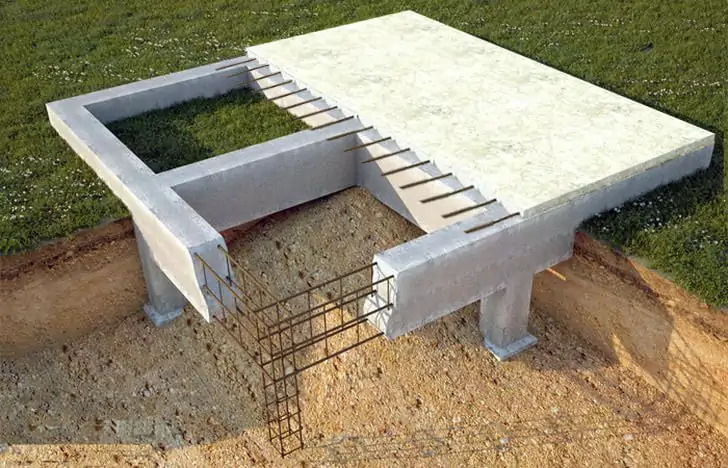 stolbchatyj fundament s betonnym rostverkom будівництво